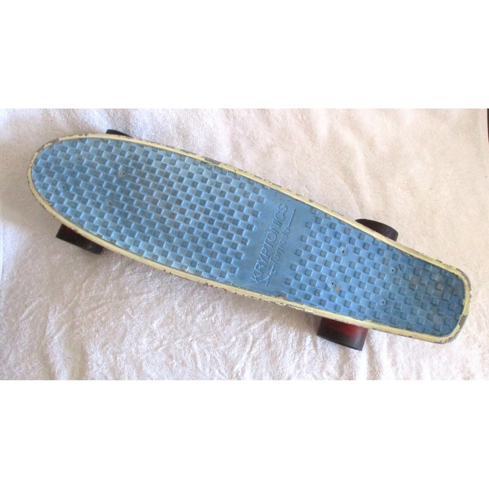 Kryptonics Torpedo 1965 Skateboard Vintage Blue Black Retro Cruiser Red Wheels